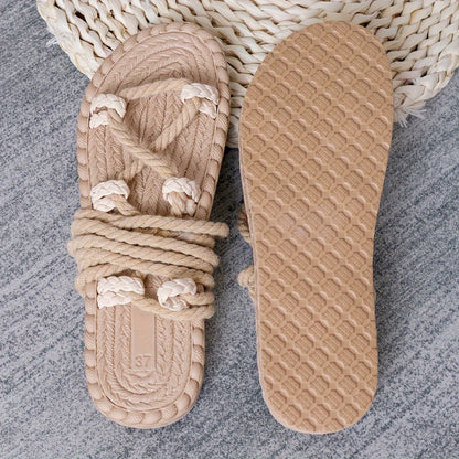 Damen Boho Flache Wickel-Sandalen – Stilvolle Sommerschuhe für Freizeit & Urlaub