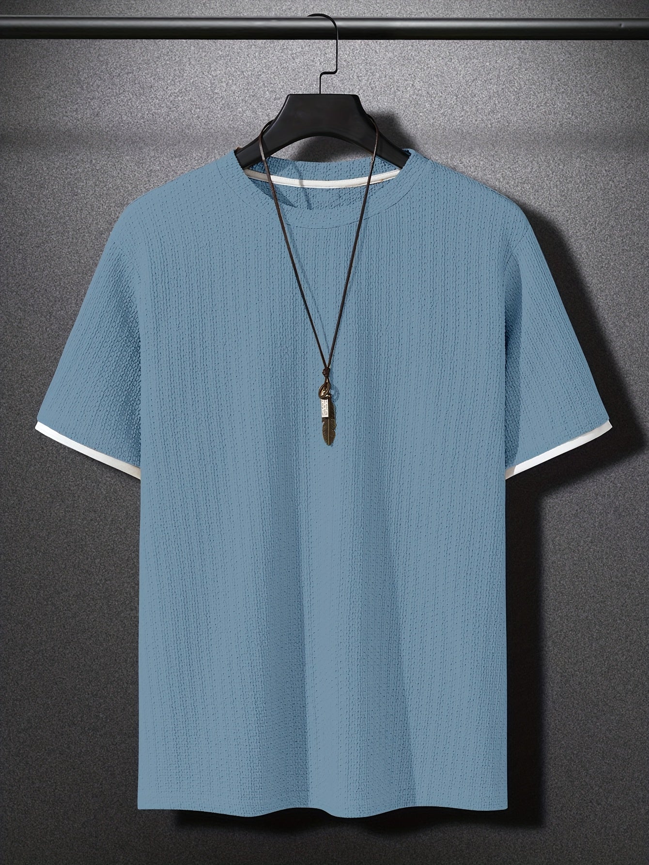 Herren T-Shirt Modern Kurzarm mit Struktur – Stilvolles Freizeitshirt, Lässiger Look, Urbaner Allrounder