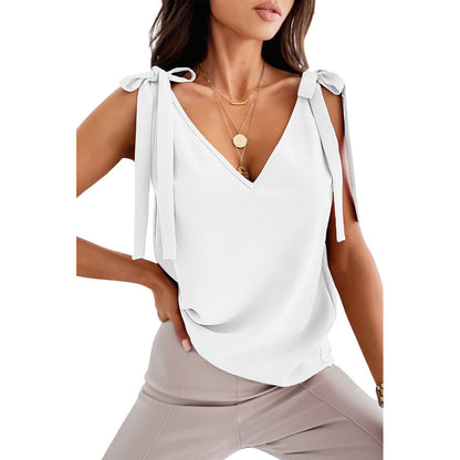 Megan – Ärmelloses Sommer-Top mit Schleife