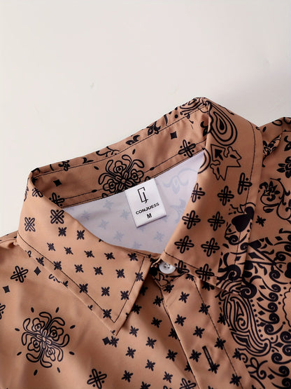 Herren Freizeit Set Kurzarm Hemd und Shorts mit Paisley Muster – Sommer Outfit für Alltag und Urlaub