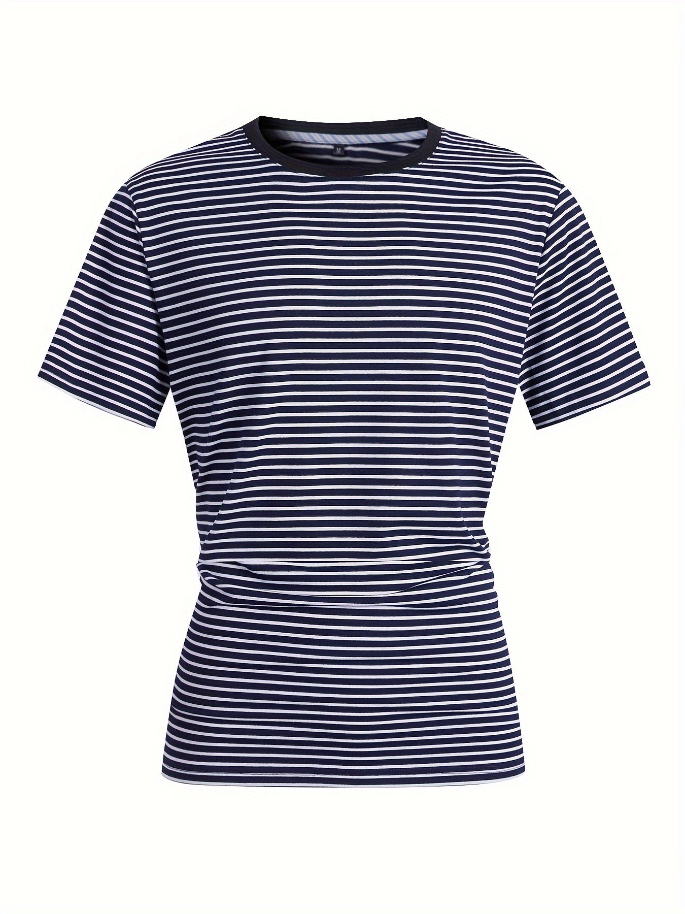 Herren T-Shirt mit Streifenmuster – Kurzarm, Zeitloser Stil, Vielseitig für Alltag und Freizeit