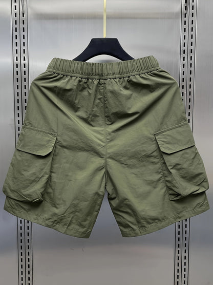 Herren Utility Cargo Shorts mit Reißverschlusstaschen – Funktionale Freizeitshorts für Outdoor & Urban Style