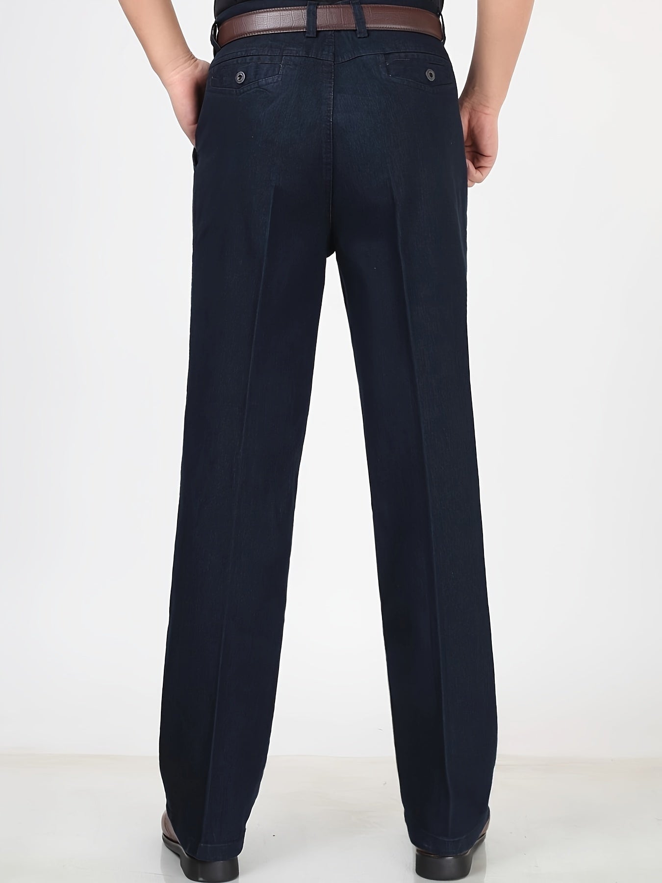 Herren Gerade Jeanshose mit Business-Casual Stil – Bequeme Freizeithose für Alltag und Büro