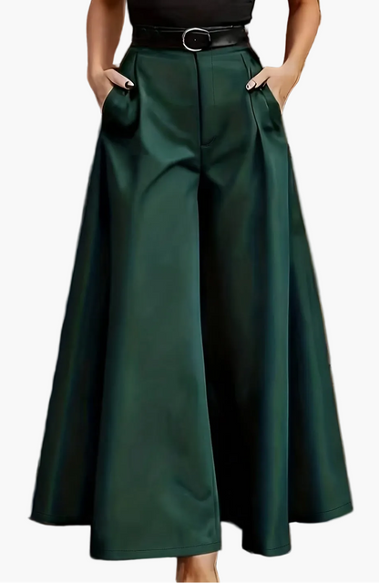 Damen Weite Palazzo-Hose Elegant Modern Business Look