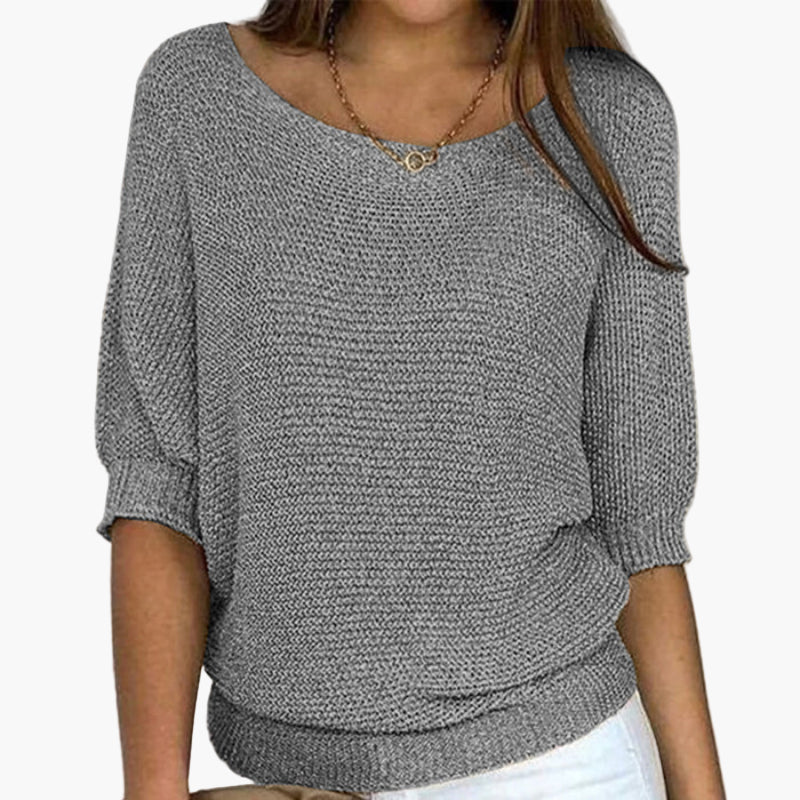 Damen Strickpullover Locker Freizeit Eleganz – Ideal für Alltag & Büro