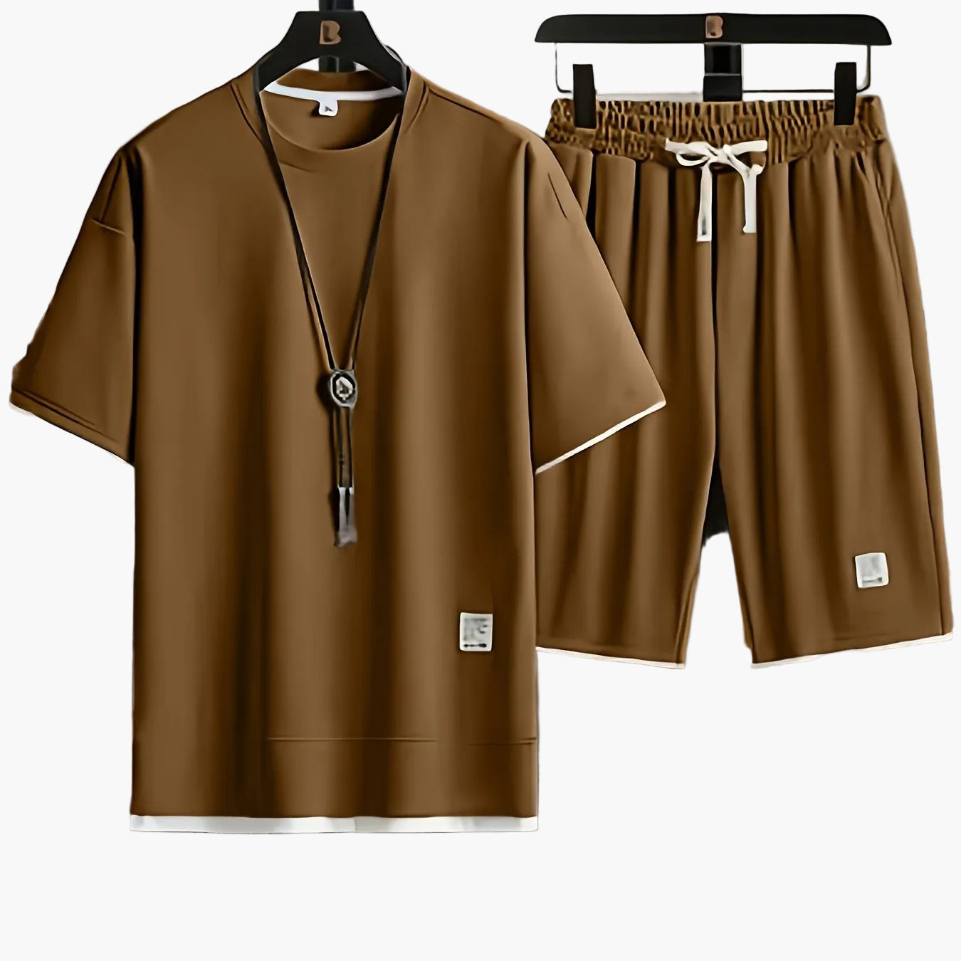 Herren Freizeit Outfit Set – Modernes T-Shirt und Shorts für Alltag & Sport