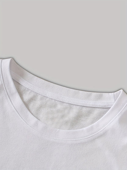 Damen T-Shirt mit abstraktem Print, lässiger Streetstyle – ideal für Alltag und Freizeit