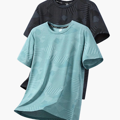Herren Funktions-T-Shirts – Lässige Sommeroberteile mit tropischem Muster, ideal für Freizeit und Sport