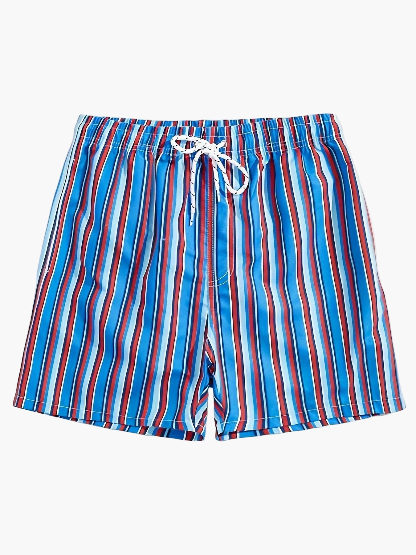 Herren Badeshorts mit Streifenmuster – Lässige Schwimmshorts für Freizeit und Strand