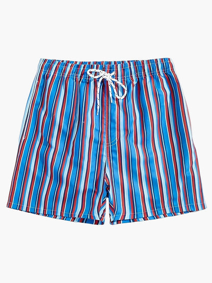 Herren Badeshorts mit Streifenmuster – Lässige Schwimmshorts für Freizeit und Strand