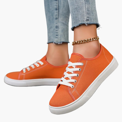 Damen Freizeit-Sneaker mit Schnürung – Bequeme Alltags-Schuhe im modernen Stil