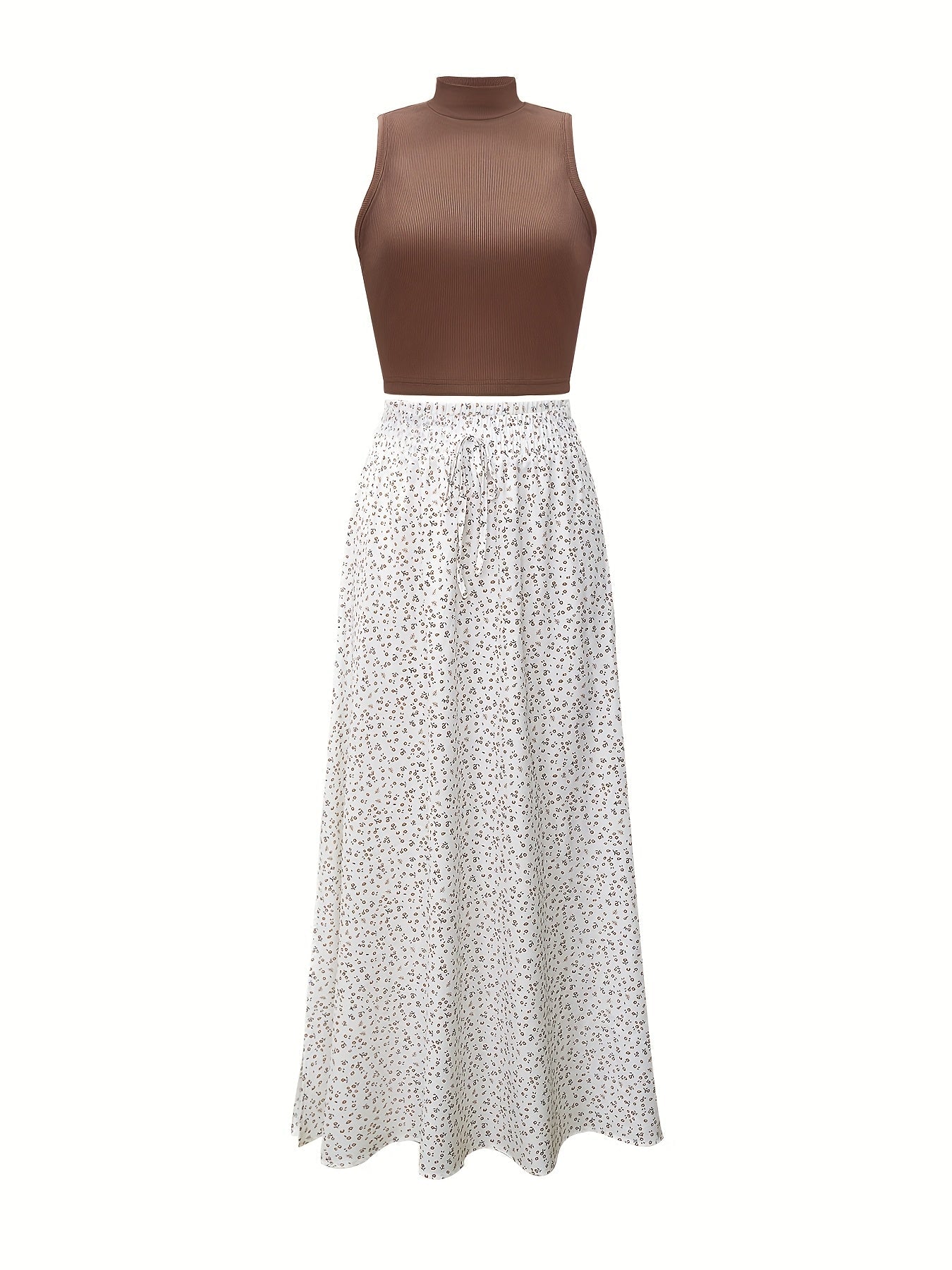 Damen Elegantes ärmelloses Crop Top mit Stehkragen – Perfekt für Frühling und Sommer