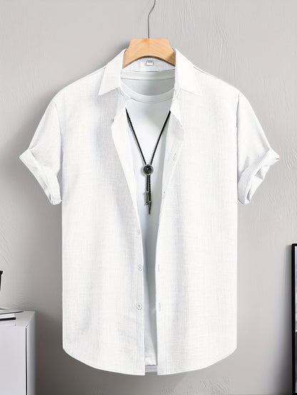 Herren Kurzarm Freizeithemd mit T-Shirt Layer-Look – Modernes Sommer Outfit für Alltag & Freizeit