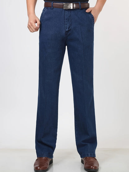 Herren Gerade Jeanshose mit Business-Casual Stil – Bequeme Freizeithose für Alltag und Büro