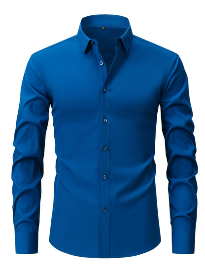 Herren Business-Freizeit Hemd Slim Fit – Elegantes Langarmhemd für Büro und Alltag