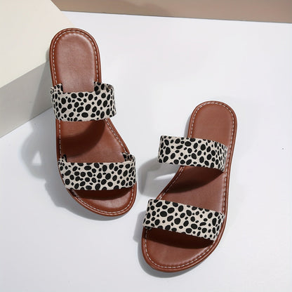 Damen Slide Sandalen mit Animal Print – Modische Sommerschuhe für Freizeit & Alltag