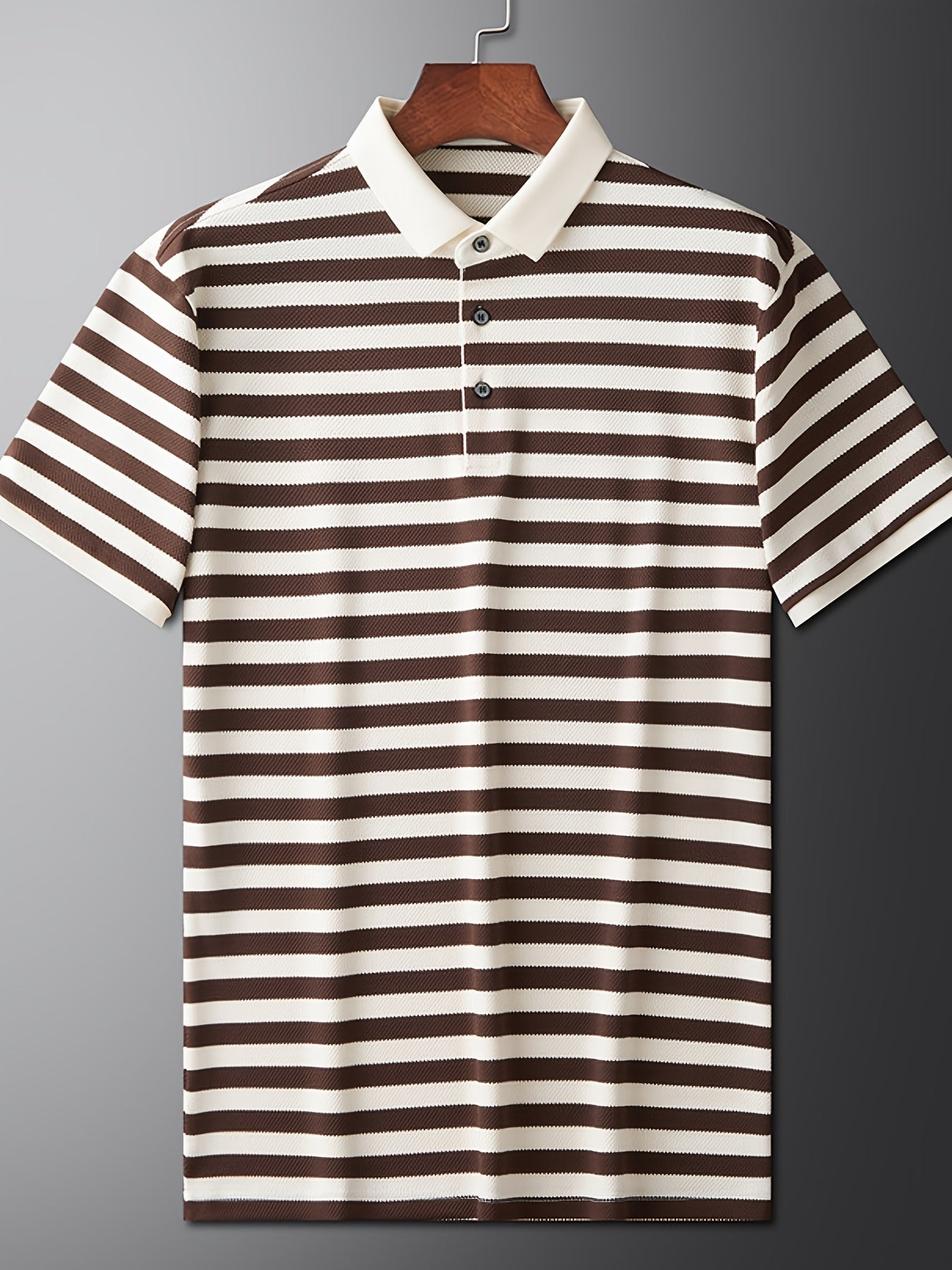 Herren Poloshirt mit klassischem Streifenmuster – Kurzarm, maritimer Look, eleganter Freizeitstil