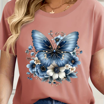 Damen Basic T-Shirt im Casual-Stil für Alltag und Freizeit