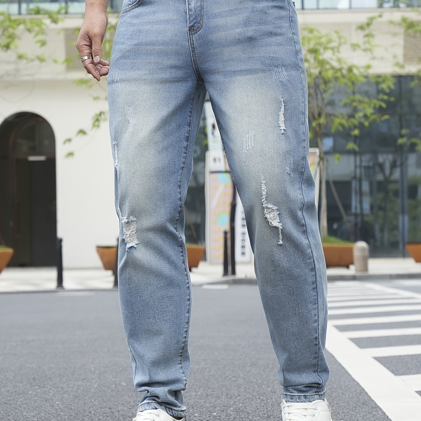 Herren Jeans im Distressed Streetstyle Look – Lässige Freizeitjeans