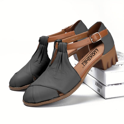 Damen Komfort-Sandalen mit Keilabsatz und Vintage-Touch – Elegante Sommerschuhe für Alltag & Freizeit