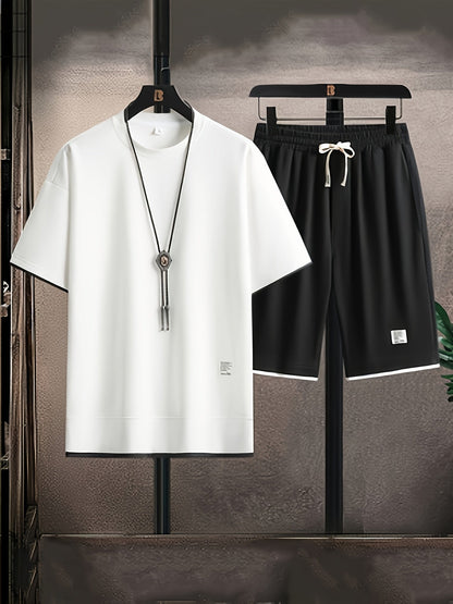 Herren Freizeit Outfit Set – Modernes T-Shirt und Shorts für Alltag & Sport