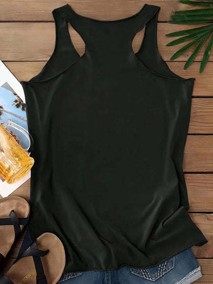 Damen Statement Tanktop mit Print NO. – Lässiges Grafikshirt für Alltag und Freizeit