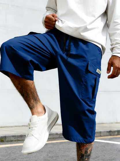 Herren Cargo-Shorts mit Taschen – Lässige Knielange Freizeithose für Alltag & Sport
