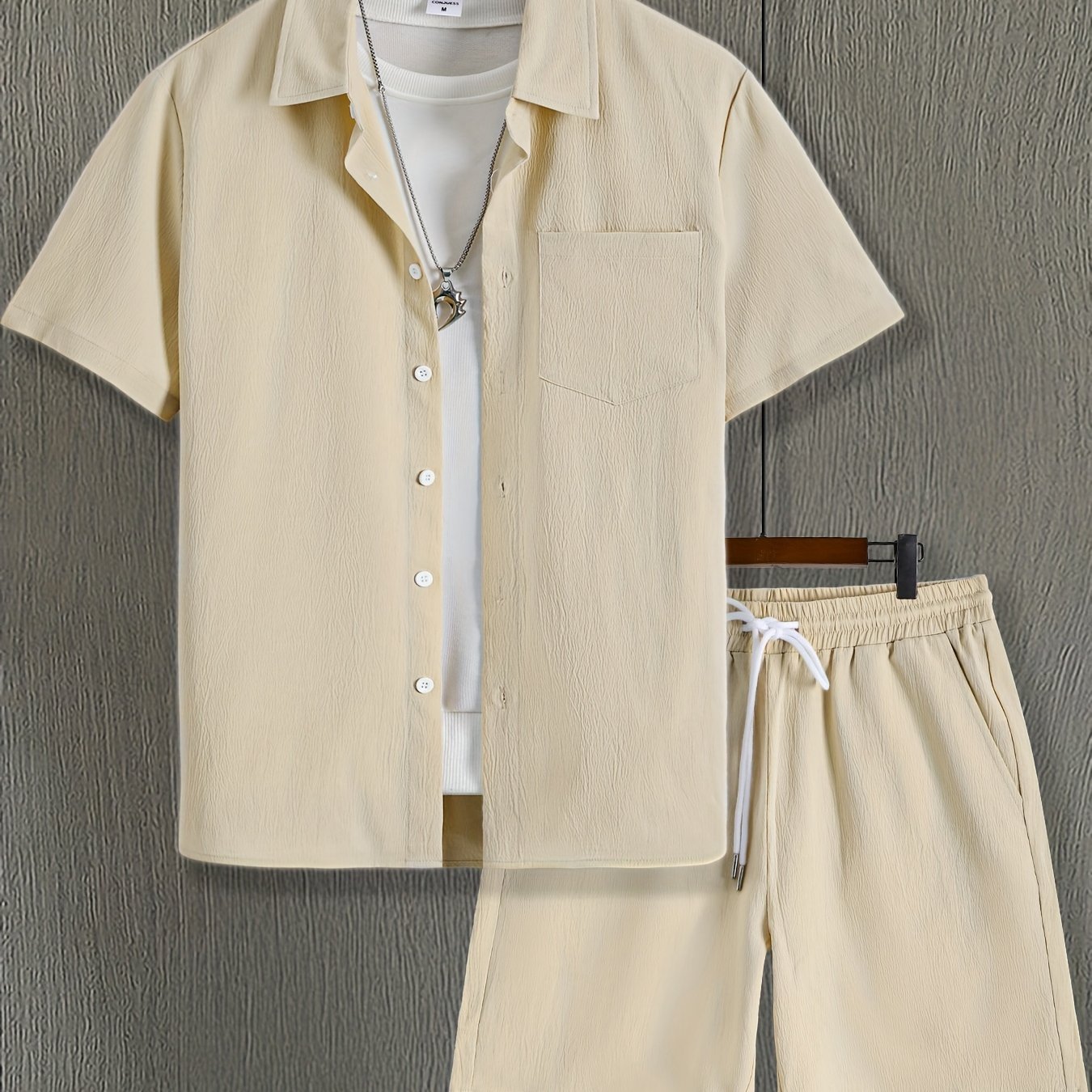 Herren Freizeit Set – Kurzarm Hemd und Shorts für entspannte Anlässe