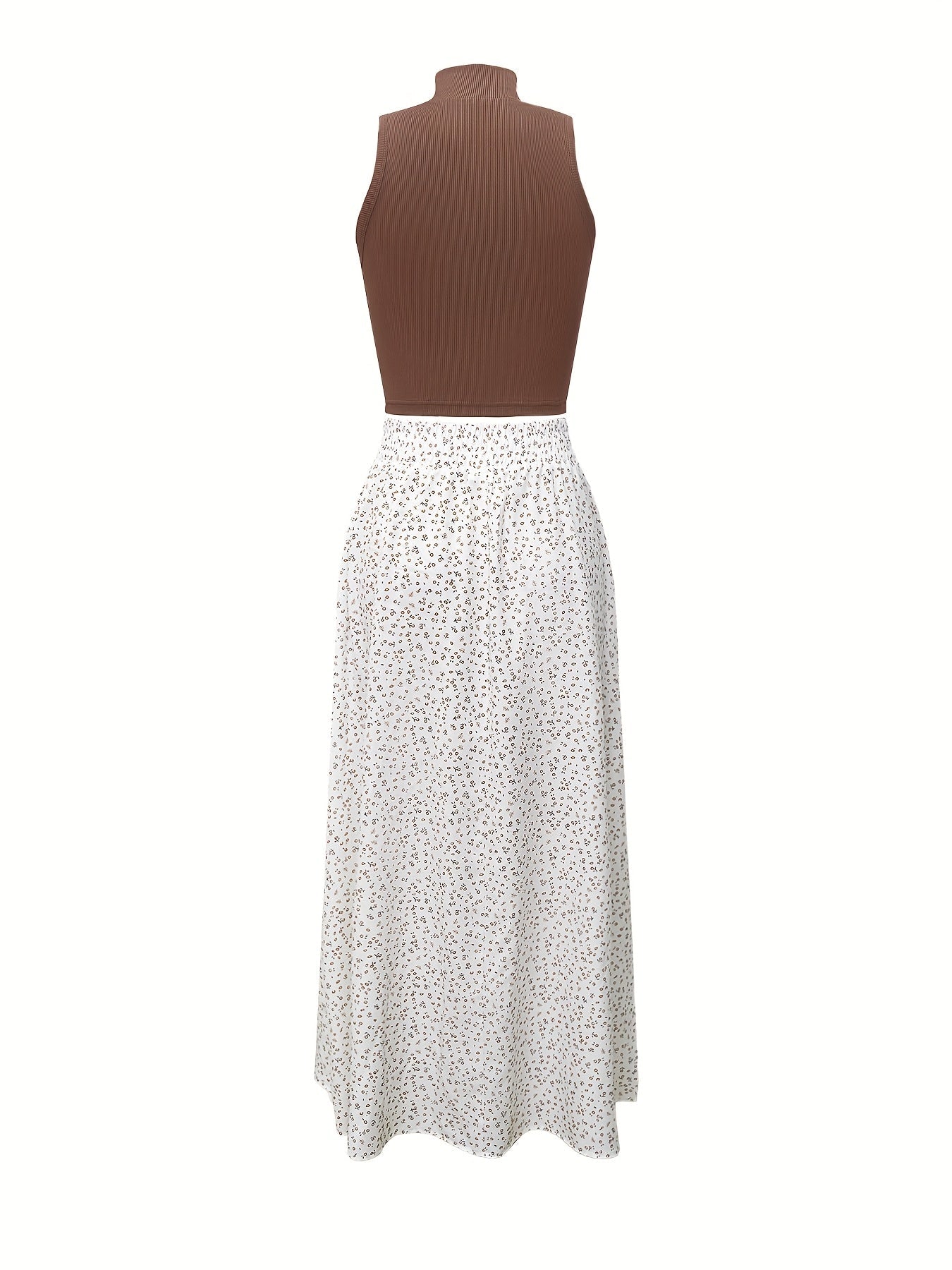 Damen Elegantes ärmelloses Crop Top mit Stehkragen – Perfekt für Frühling und Sommer