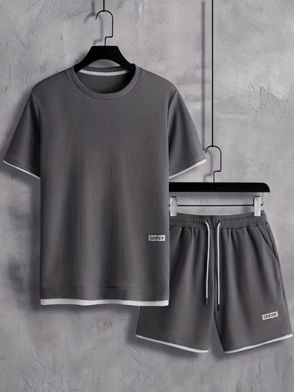 Herren Freizeit Set – Kurzarm Shirt & Shorts, Lounge & Sport, Modernes Streetwear Outfit