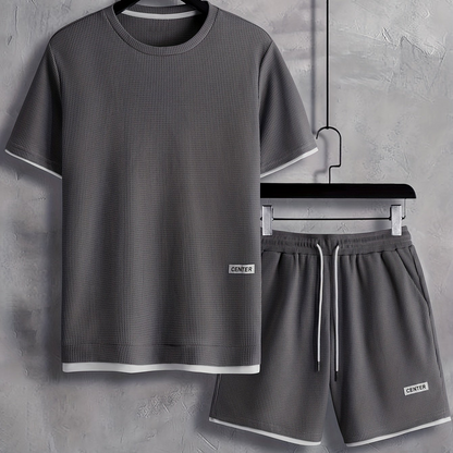 Herren Freizeit Set – Kurzarm Shirt & Shorts, Lounge & Sport, Modernes Streetwear Outfit