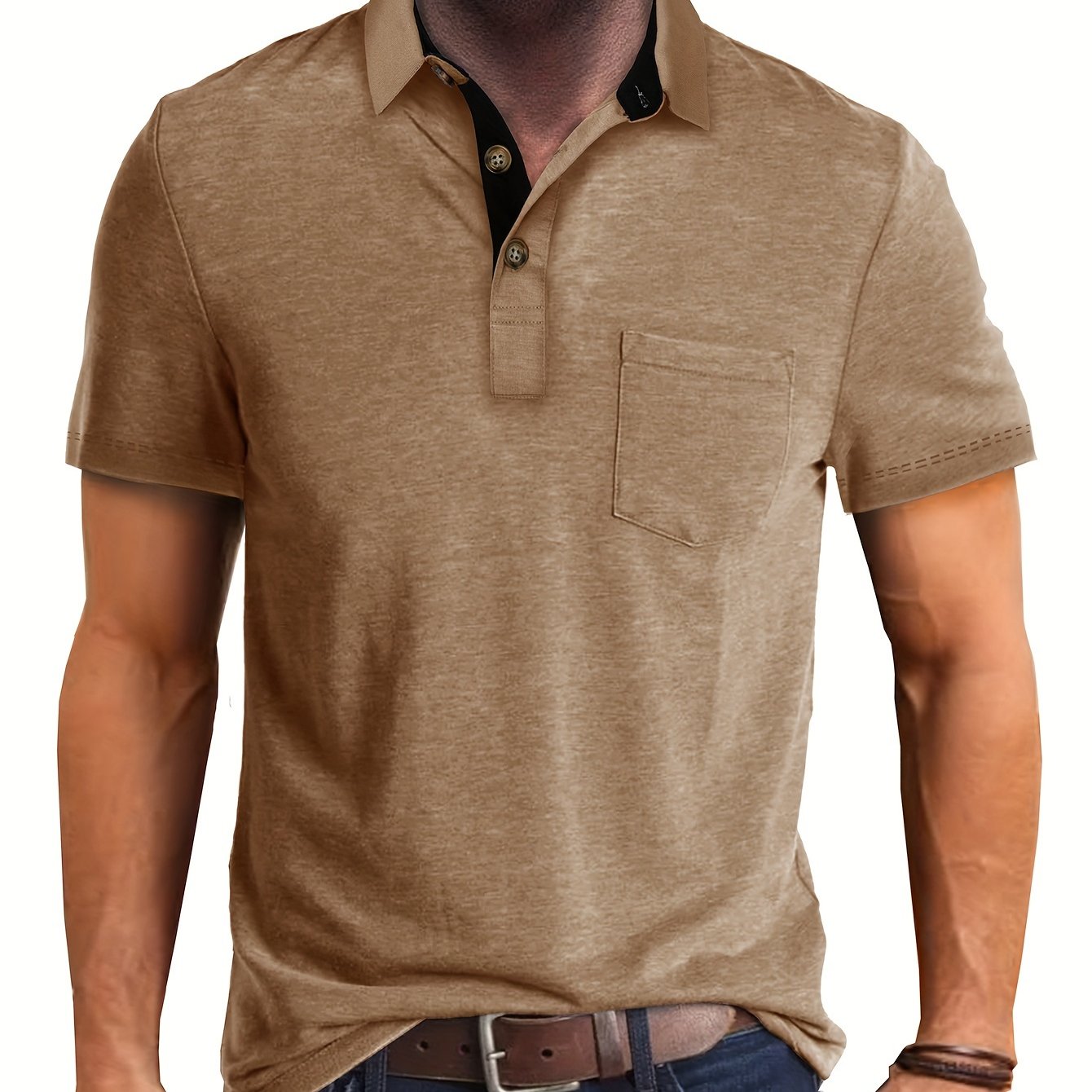 Herren Polohemd mit Brusttasche – Stilvolles Freizeitshirt für Alltag und Büro
