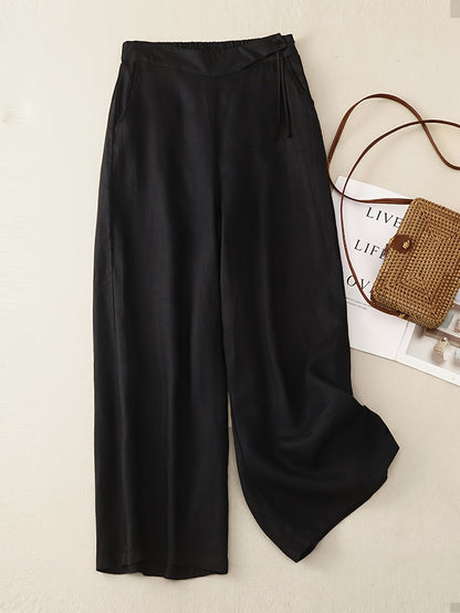 Damen Weite Freizeithose mit Kordelzug – Eleganter Sommer-Look für Alltag und Büro