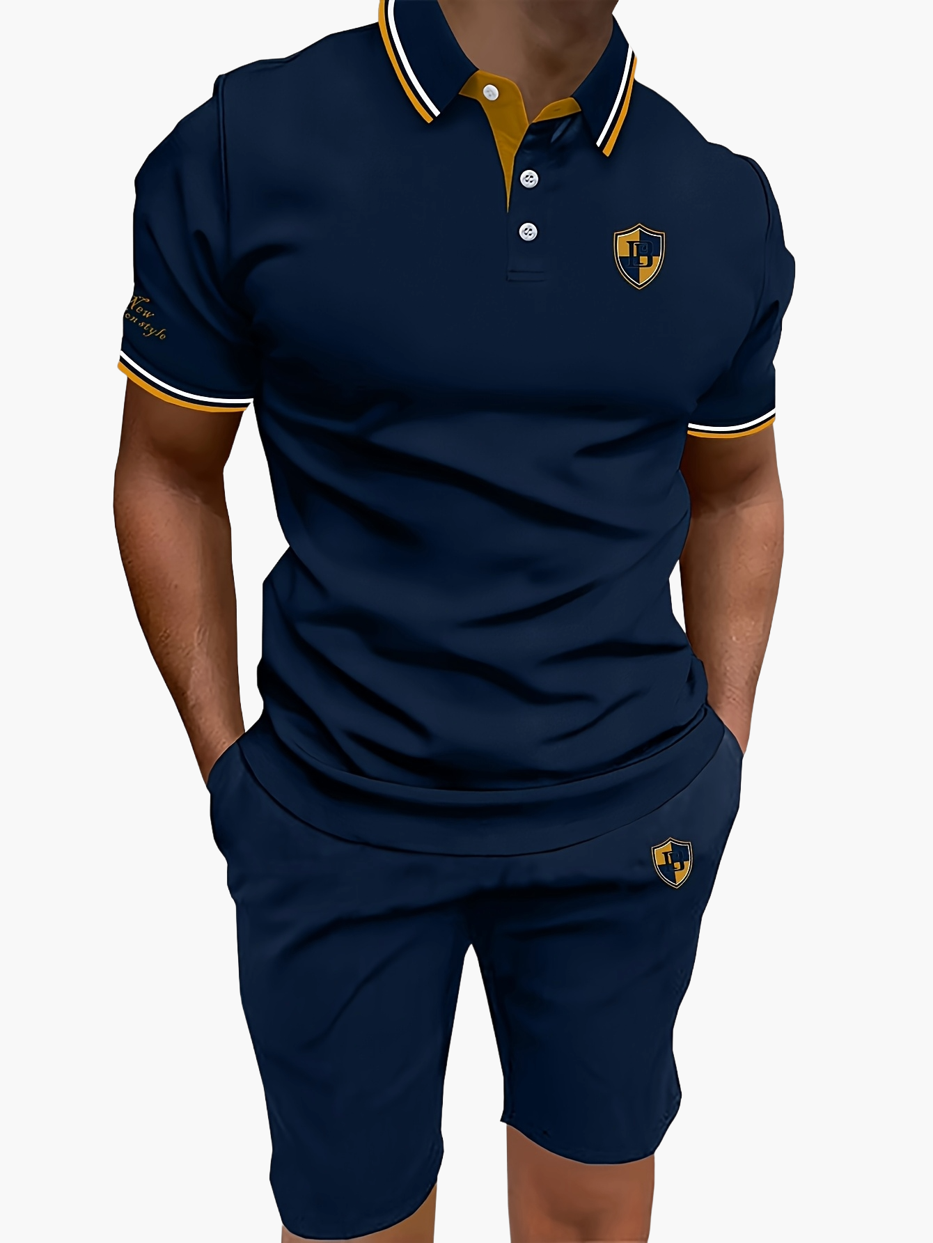 Herren Poloshirt und Shorts Set – Sportlich Eleganter Freizeitanzug für Alltag & Sommer