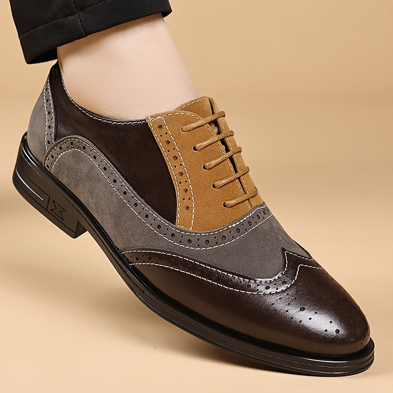 Herren Business Brogue Oxford Schuhe – Eleganter Vintage-Stil für Alltag & Büro