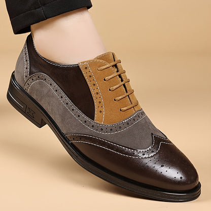 Herren Business Brogue Oxford Schuhe – Eleganter Vintage-Stil für Alltag & Büro