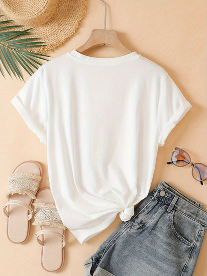 Damen T-Shirt mit Schriftzug 'Perfectly Imperfect' – Lässiger Statement-Style für Alltag und Freizeit