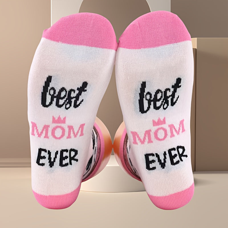 Damen Socken Best Mom Ever – Lustige Muttertagsgeschenk-Socken, Geschenkidee für Mütter