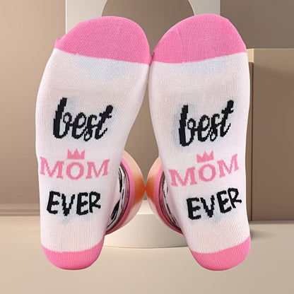 Damen Socken Best Mom Ever – Lustige Muttertagsgeschenk-Socken, Geschenkidee für Mütter