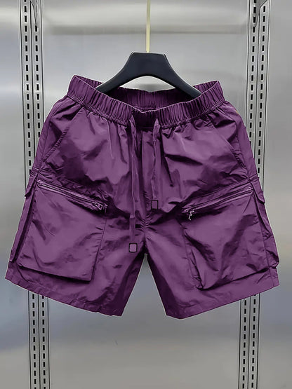 Herren Cargo Shorts mit großen Taschen und Reißverschlüssen – Urban Freizeitstil