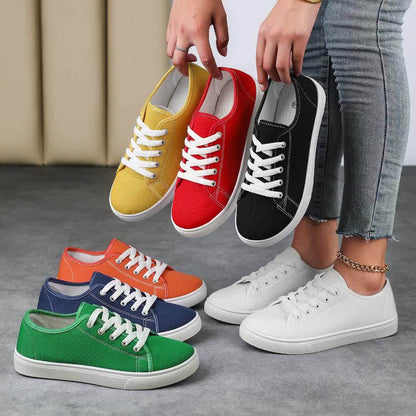 Damen Freizeit-Sneaker mit Schnürung – Bequeme Alltags-Schuhe im modernen Stil