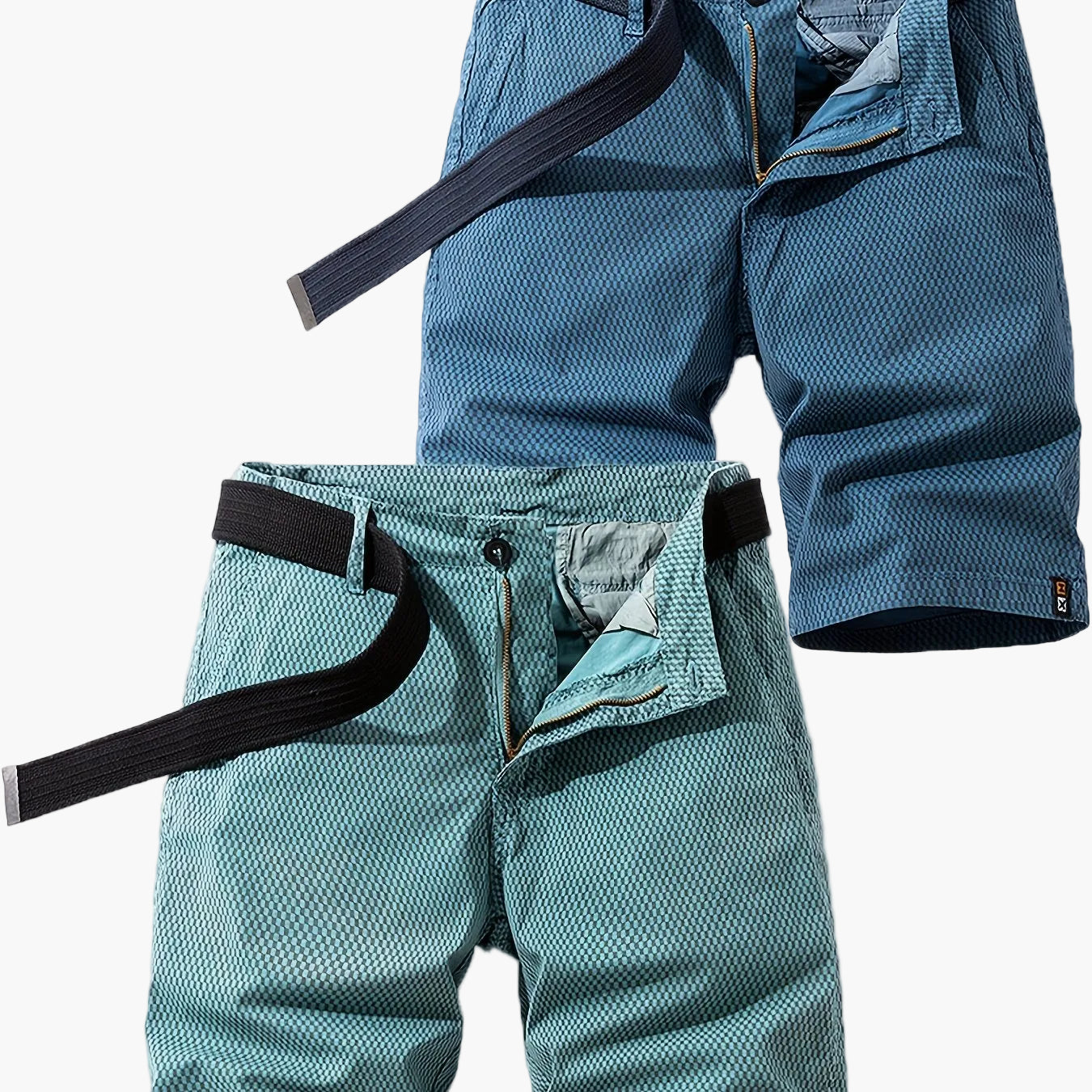 Herren Outdoor-Bermuda Shorts – Freizeit & Abenteuer, atmungsaktiv, mit Gürtel