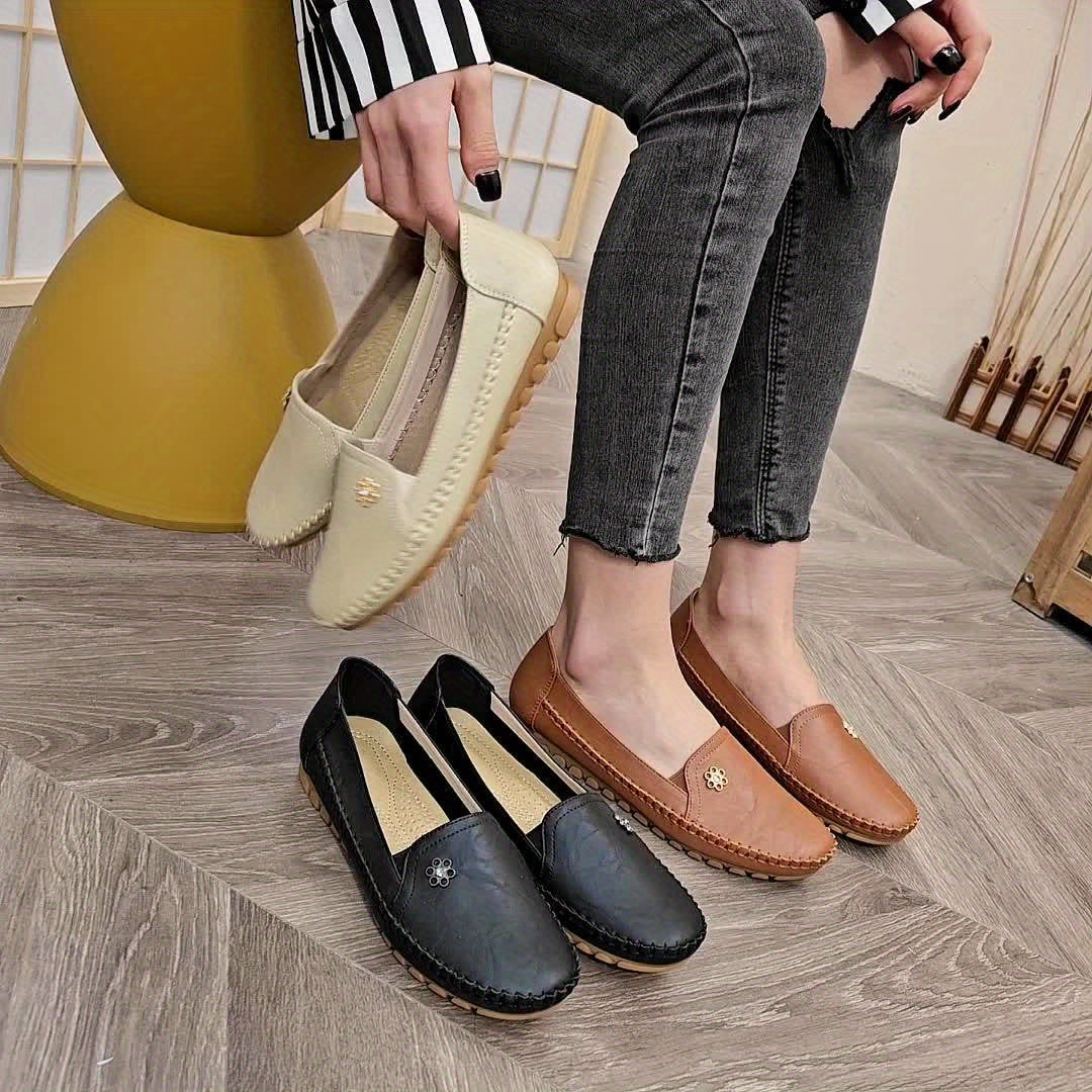Damen Bequeme Slipper Mokassins – Elegante Freizeit Loafer für Alltag & Büro