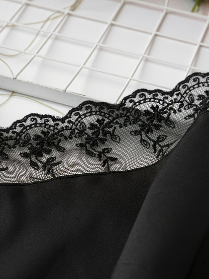 Damen Spitzen-Top mit Knopfleiste und Spaghettiträgern – Elegantes Camisole für Alltag und besondere Anlässe