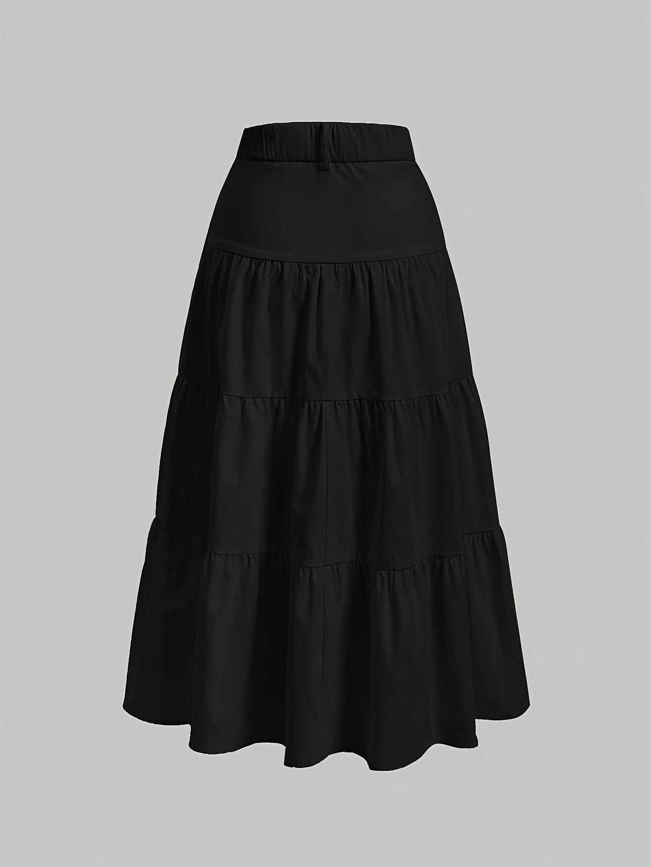 Damen Stufenrock High Waist Elegant Freizeitmode