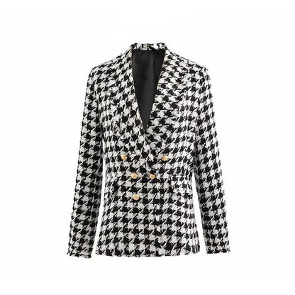 Audrey – Retro Damenjacke aus dickem Hahnentritt-Karo