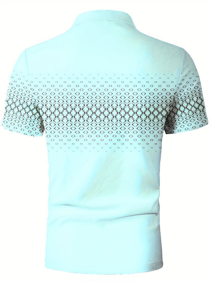 Herren Polo-Shirt mit modernem Muster – Stilvolles Freizeitshirt für Alltag und City