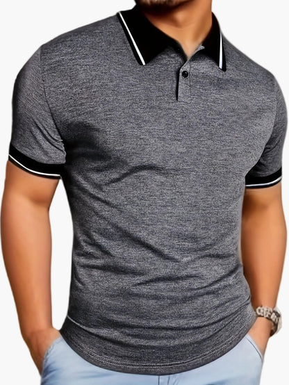 Herren Polo Shirt Modern Freizeitstil mit Kontrastkragen – Kurzarm, Bequemer Schnitt, Ideal für Alltag & Freizeit