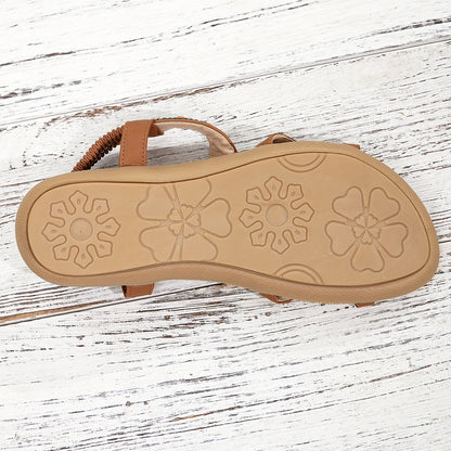 Damen Boho Sandalen mit Perlen und Ornamenten – Bequeme Sommerschuhe für Alltag & Urlaub