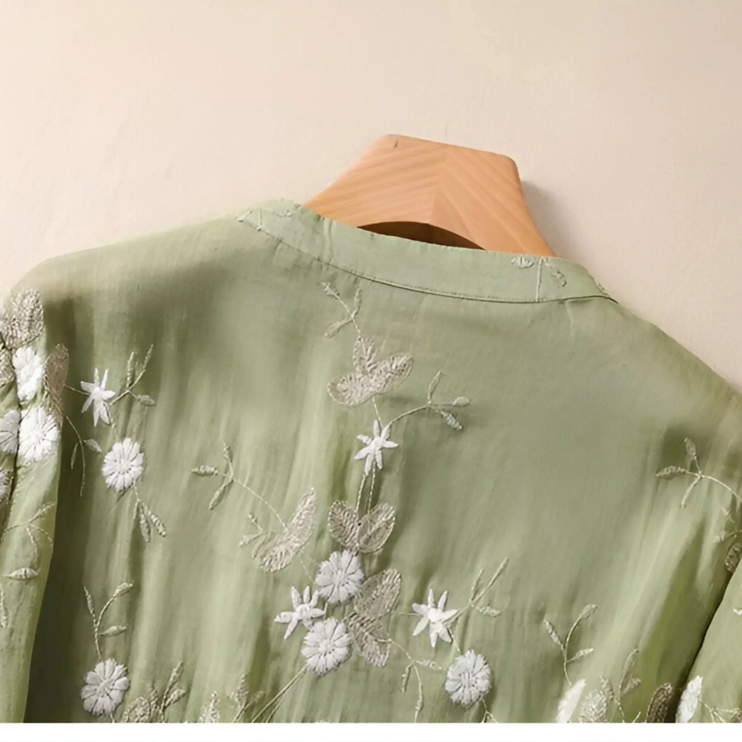 Damen Bluse mit floraler Stickerei und lockerem Schnitt – Elegante Freizeitmode